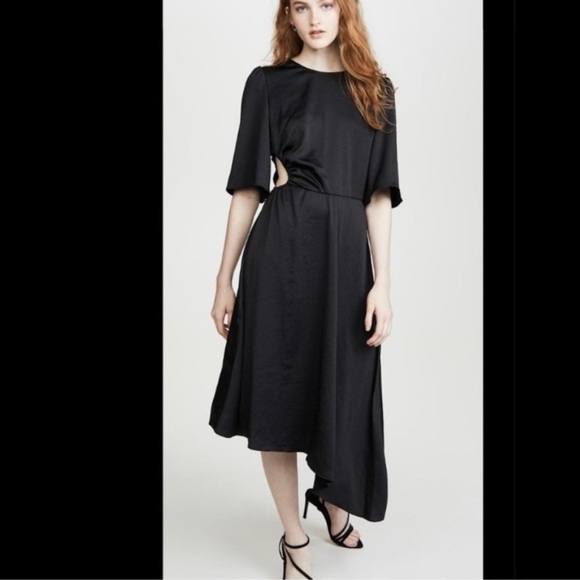BA&SH Satin Black ‘Lady Dress’ - Picture 1 of 15